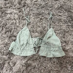 Garage Sage Green Crop Top